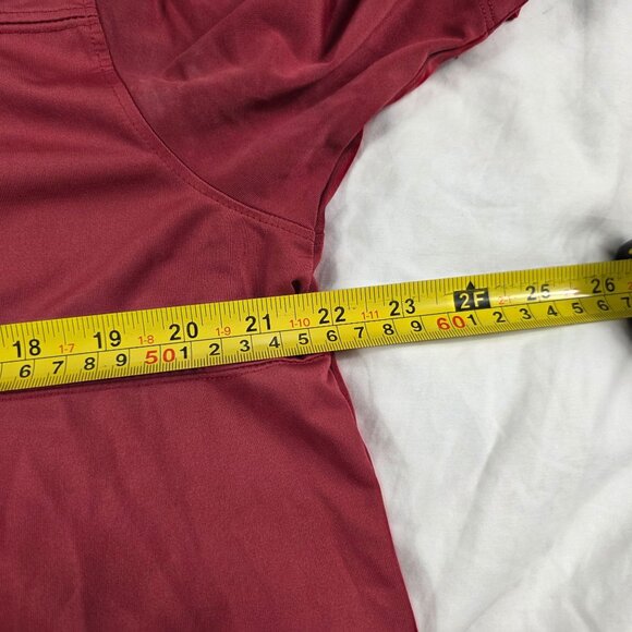 Matte Grey Mens Size Large Red Golf Polo Shirt Knabe Cup Performance Casual - Picture 9 of 11